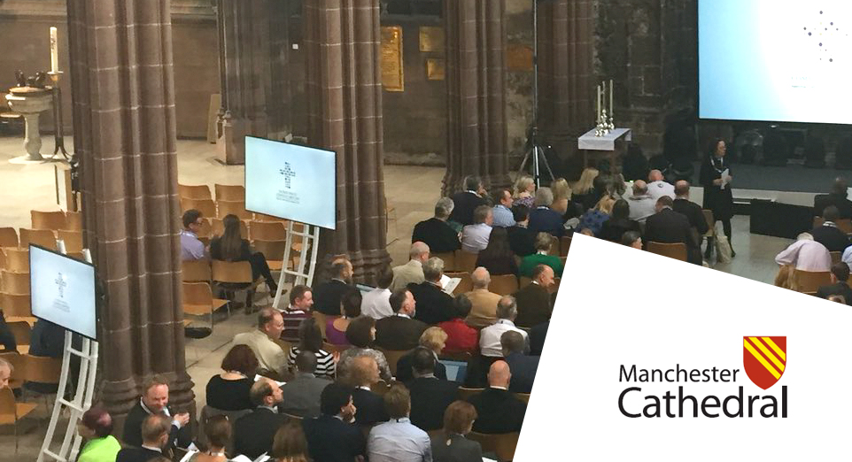 Manchester Cathedral uses digital signage