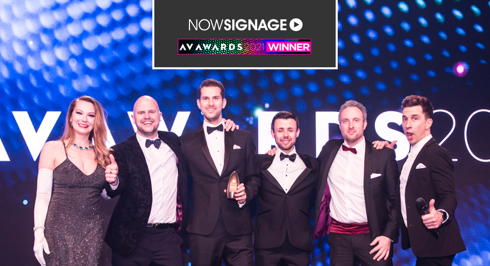NowSignage win prestigious AV Award in 2021