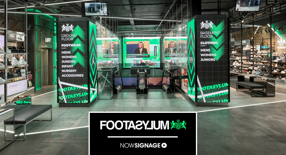 Footasylum retail digital signage by NowSignage