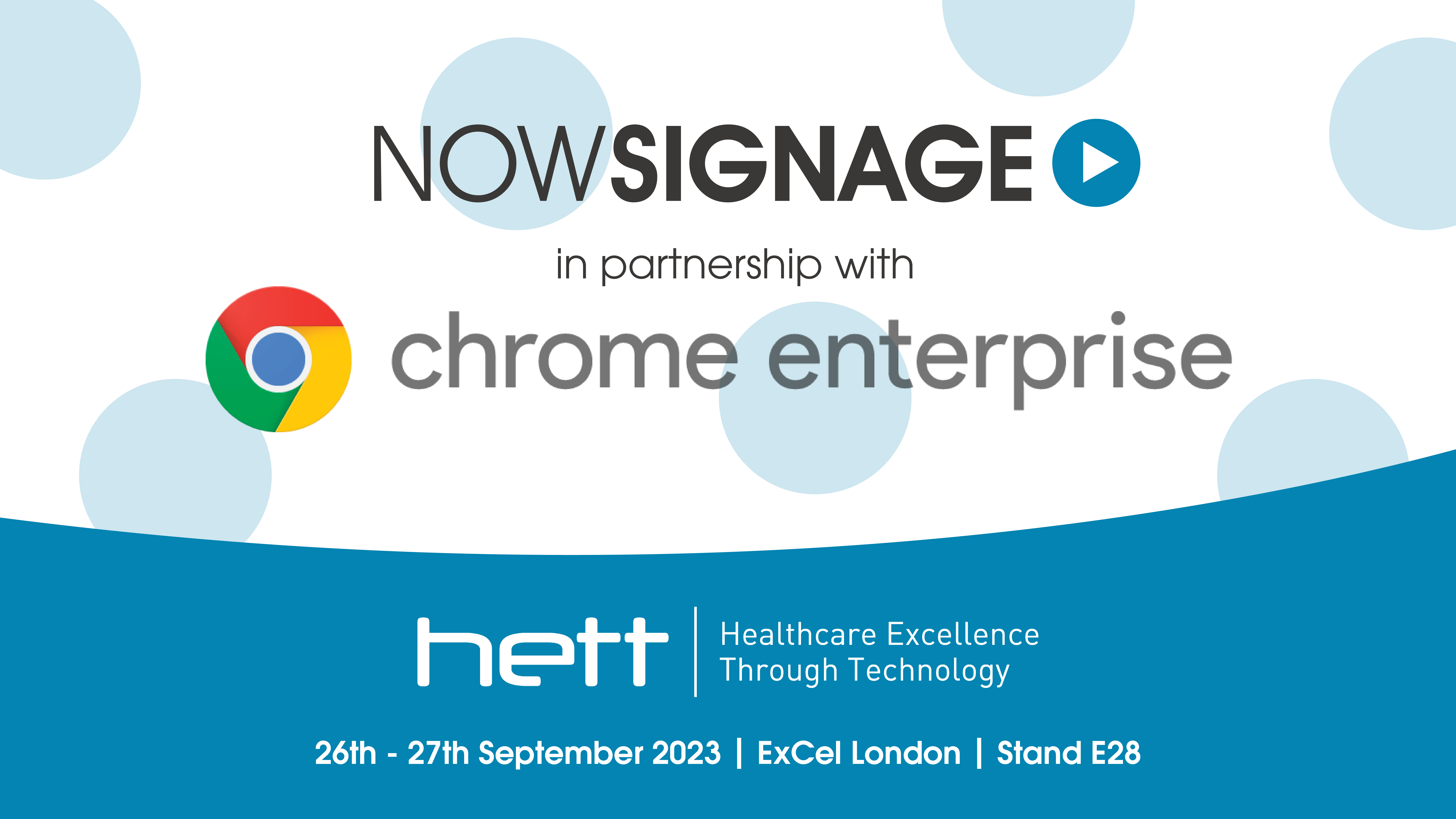 Find NowSignage at HETT 2023 with Google