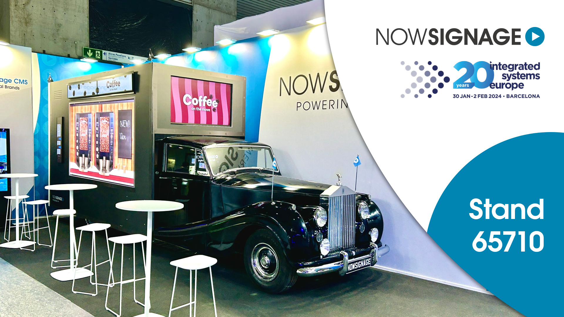 NowSignage Unveils Groundbreaking Digital Signage Display on a Vintage Rolls Royce