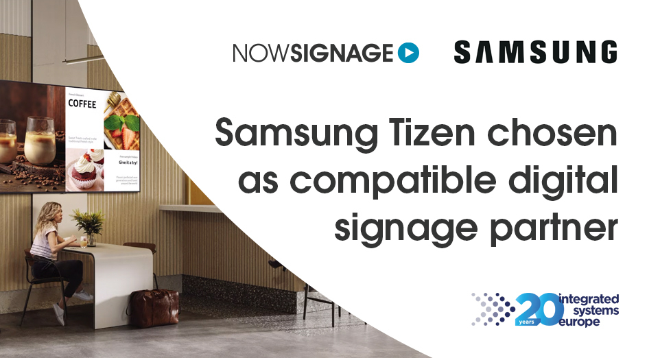 Samsung Tizen chosen as compatible digital signage partner